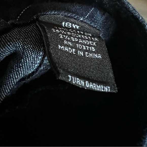 Pin-Striped Denim Jeans, Sz 18W - Picture 2 of 3